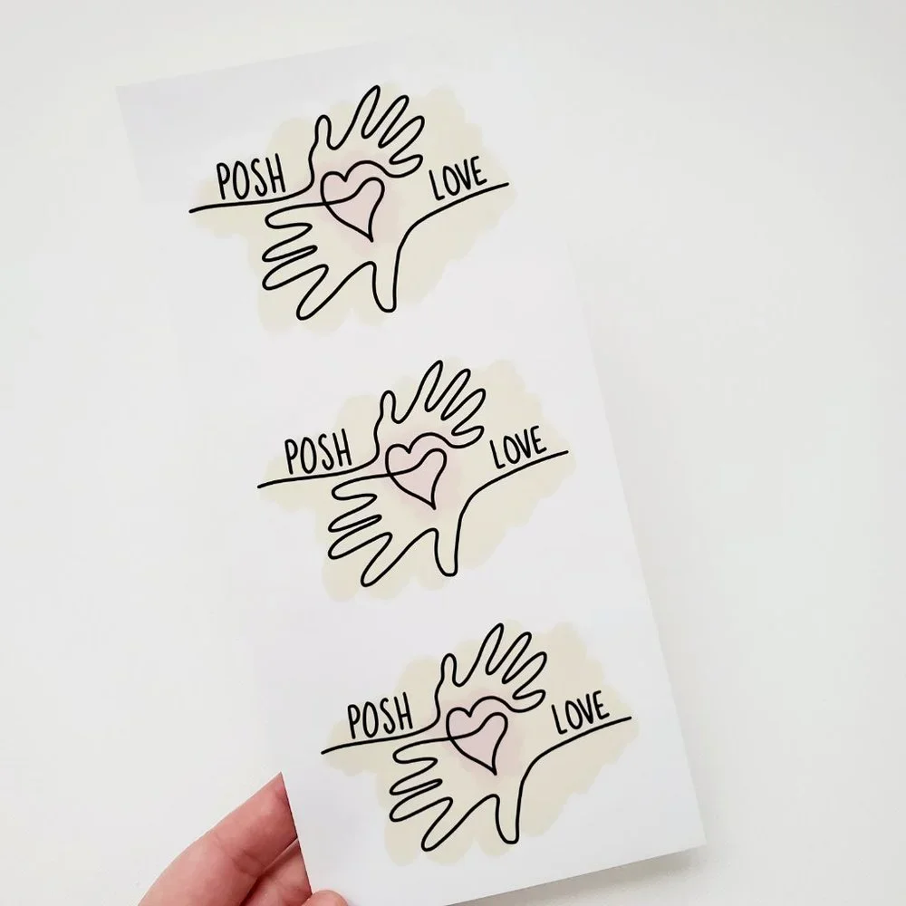 LB063 Posh Love Poshmark Sticker Sheets Abstract Line Art Design [Price Firm] - Picture 6 of 11